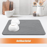 Tapis de diatomite antidérapant super absorbant Tapis de bain en pierre de diatomite à séchage rapide pour porte-vaisselle de cuisine