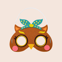 Masque d'animal en feutre de haute qualité avec bandes élastiques pour enfants