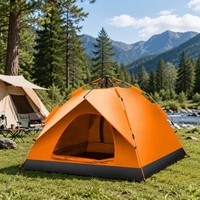 Tente dôme instantanée personnalisée avec logo OEM, pour 2 à 3 personnes, résistante à l'eau, abri de camping automatique avec sac de transport