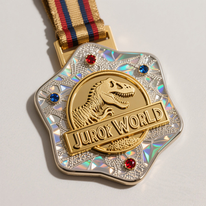 Médaille personnalisée en alliage de zinc avec logo gravé sur mesure, couleur personnalisée, forme personnalisée, portable, avec ruban - Product Image 4