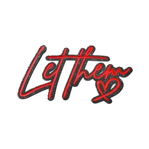 Pembe Teal siyah Glitter işlemeli yamalar aşk kelimeler ile şapka sevgililer günü hediyeleri için farklı renkler - Product Image 6