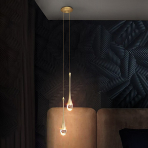 Lampade a Sospensione Regolabili in Altezza, Faretto da Tavolo per Cucina, Illuminazione Decorativa per Camera da Letto, <span class=keywords><strong>Lampadario</strong></span> a Goccia d'Acqua - Product Image 3