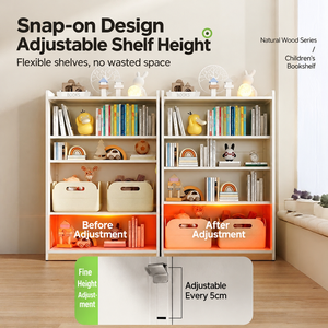 Estantería con puerta corredera, mueble de almacenamiento abierto, organizador de libros con múltiples compartimentos, estantería para niños, sala de estudio, sala de estar, hogar - Product Image 6