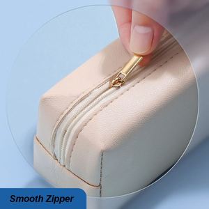 Large Capacity Soft PU Leather Student Pencil <b>Bag</b> with Zipper Closure Light Weight & Portable Fashion Design <b>School</b> Use - Product Image 3