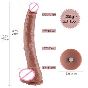 Hismith Ultra-Lange Siliconen <span class=keywords><strong>Dildo</strong></span> 15.6 "12.6" Invoegbare Lengte <span class=keywords><strong>Dong</strong></span> Max Breedte 2.3 "Met Kliclok Systeem, L-Verbazingwekkende Serie - Product Image 2