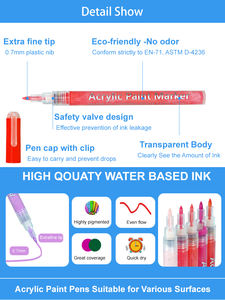 ปากกามาร์กเกอร์สีแวววาวปากกา<span class=keywords><strong>วาด</strong></span>ภาพแบบน้ำเหมาะสำหรับ<span class=keywords><strong>โปสเตอร์</strong></span>กระดาษการ์ดอวยพรและการ์ดของขวัญ - Product Image 5