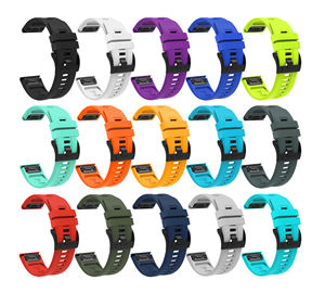 Bracelet de montre en silicone sport imperméable RYB 22 mm pour <span class=keywords><strong>Garmin</strong></span> Fenix/<span class=keywords><strong>Forerunner</strong></span>/Instinct, bracelet de montre de remplacement durable pour homme - Product Image 1