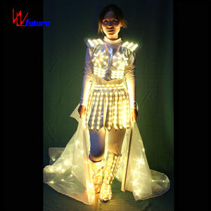 मिस्र के यूरोपीय रंगीन उदय आईएसआईएस पंख पेट चमकदार एलईडी चरण नृत्य पोशाक - Product Image 4