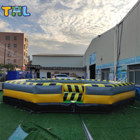 Meilleur parcours gonflable Wipeout, saut interactif mécanique, obstacles rotatifs, jeux de saut, matériau PVC, certifié CE