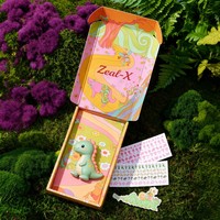 Boîte d'emballage de bijoux imprimée double face en gros, boîte à lettres rigide en papier au design fantaisie pour cadeaux d'enfants et abonnements