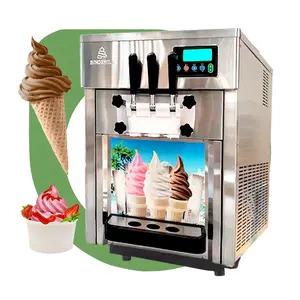 China 3 dispensador maquina de fabricar helado sof preço macio icecream sorvete máquina preço em zimbabnós