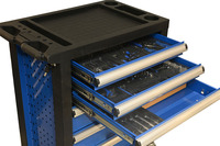 Chariot à outils roulant à 6 tiroirs personnalisable bleu, robuste, en métal, armoire de rangement, résistant à la poussière, pour garage, atelier, OEM ODM