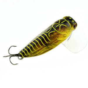 <b>Floating</b> Cicada Popper Lure Topwater Bait Three Hooks Bass <b>Fishing</b> Freshwater Saltwater Lure <b>Fishing</b> - Product Image 2