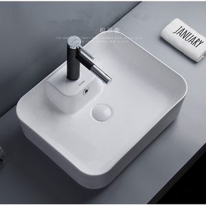 De alta calidad de baño Rectangular con <span class=keywords><strong>grifo</strong></span> <span class=keywords><strong>lavabo</strong></span> agujero baño fregaderos de cerámica - Product Image 2