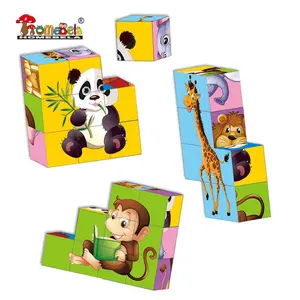 Custom kids intelligence educational toy 3d diy magic cube paper printed puzzle cubes