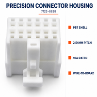 Connecteurs de câblage femelles domestiques Lanshuo 7123-8828 à 12 trous, boîtier PBT, 12V 10A, pas de 2,54 mm, inserts pour connexion fil-plateau