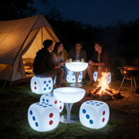 Dés lumineux LED 16 couleurs RVB, qui brillent dans le noir, pour mobilier de bar extérieur étanche pour hôtels/événements