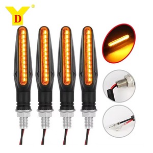 <span class=keywords><strong>Clignotants</strong></span> séquentiels LED pour moto YD, 10 LED ambre, 12V, étanches, CANBUS sans erreur, pour Harley BMW Yamaha, directement de l'usine - Product Image 1