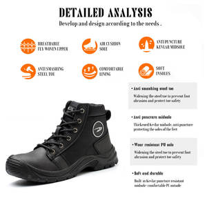 メンズヘビーデューティスチールワーク女性靴男性<span class=keywords><strong>2025</strong></span>工業用ブーツS3スチールトーアッパーレザー安全靴 - Product Image 2