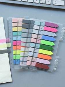 800 Etiquetas Adhesivas de Notas de Estilo Retro en PET, 4 Diseños, Colores Modernos, con Flechas de Regla - Product Image 6