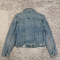 Veste en jean vintage délavée coupe oversize et carrée, avec logo personnalisé, haute qualité, streetwear décontracté pour homme, col à revers, boutonnée