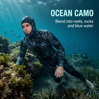 Combinaison de plongée en néoprène Yamamoto 3 mm camouflage deux pièces à cellules ouvertes pour la pêche sous-marine