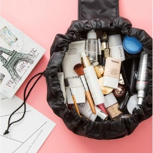 Bolsa de Cosméticos de Gran Capacidad, Portátil, con Cordón, Estuche de Almacenamiento de Maquillaje para Viaje, Negro, Gris, Rosa, Origen Yiwu - Product Image 3