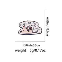 I Can't Go On Humorous Possum Enamel Pin Lapel Pins for Backpacks Brooches for Women Animal Jewelry Accessories Friends Gift