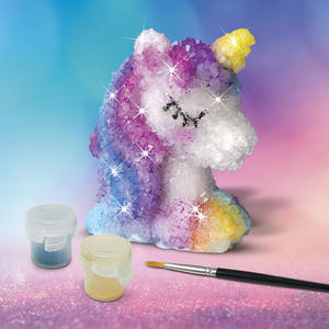 Kit Seni dan Kerajinan Dekorasi Rumah DIY, Mainan Edukatif Menggambar dengan Plester, Kit Melukis Unicorn dengan Bubuk Kristal untuk Anak-Anak - Product Image 4