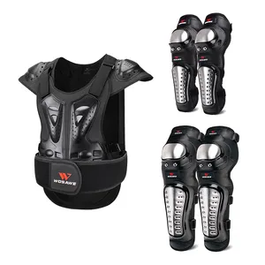 Армированный жилет WOSAWE для взрослых, куртка для мотокросса, скейтборда, нагрудная Защита позвоночника, снаряжение для защиты плеч, коленей, локтей, Защитные комплекты