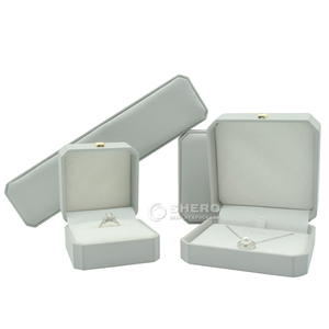 Wholesale PU Leather Custom Logo Gift <b>Packaging</b> Necklace Pendant <b>Jewelry</b> Box - Product Image 6