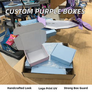 Cajas de Envío de Cartón Corrugado Rígido Morado con Impresión Personalizada en Forma de Avión para Supermercados, con Logotipo Estampado en Caliente/UV - Product Image 2