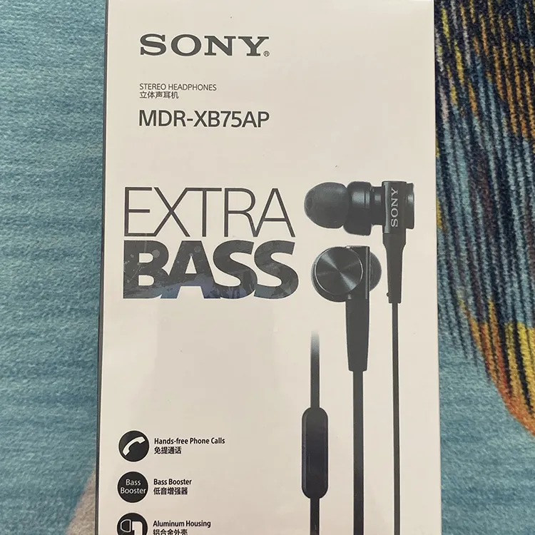 Cocok untuk earphone Bluetooth nirkabel Sony MDR-XB75AP subwoofer dengan pengait leher di telinga gaya olahraga berlari berkualitas tinggi