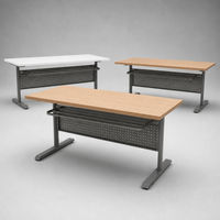 Poste de travail informatique moderne KD pour employés, table à structure en acier pour usage commercial en bureau