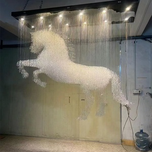 Hiện Đại Phong Cách Sang Trọng Ngựa Với Đèn Chùm Trong Nhà Thiết Kế Sáng Tạo LED Tay Thổi Thủy Tinh Đèn Chùm Ánh Sáng Mặt Dây Chuyền - Product Image 4