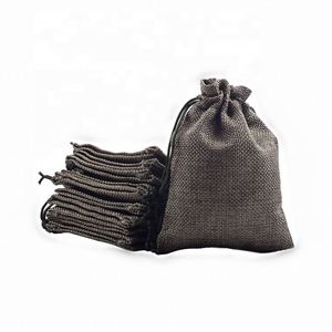 Organic Eco-friendly Custom Logo Small Candy Toy Nuts Gift Pouch Christmas Jute Burlap Drawstring <b>Bag</b> - Product Image 4