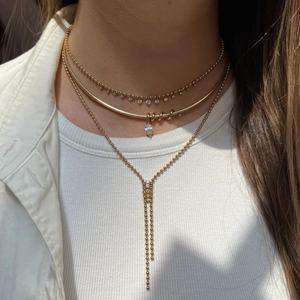 Gemnel 18K verguld spiraalvormige slang 1ct peer zirkoon hanger slangketting collier delicaat 2mm ronde visgraat boa ketting - Product Image 4