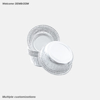 Boîte ronde en aluminium de 450 ml (15 oz) de qualité alimentaire, jetable, résistante au four, pour la cuisson de tartelettes aux œufs et de desserts, directement de l'usine