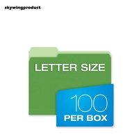 Skywingproduct Paquete de 12 colores surtidos Reforzado Carpeta de archivos de papel de tamaño carta de 2 capas Carpeta de Manila surtida de 1/3 cortes