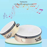 Children Tambourine Percussion Drum Hand Drums Double Sided Kindergarten