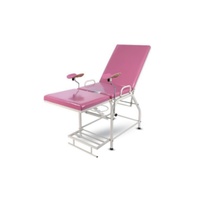 Fauteuil d'examen obstétrical F10E-B06, fauteuil d'examen en acier thermolaqué avec dossier réglable et repose-jambes mobiles