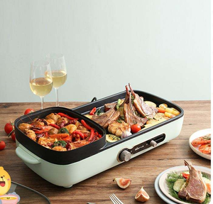 Parrilla Eléctrica Multifuncional Dos en Uno Directo de Fábrica con Olla Caliente y Barbacoa sin Humo - Product Image 3