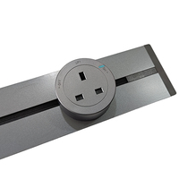 Bureau Salle de réunion UK Standard Wall Track Socket Bureau Multi-Plugs Electric Power Rail Socket