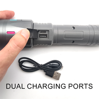 Lanterne puissante de chasse à lumière tactile rechargeable d'urgence personnalisée porte-clés portable longue portée lampe de poche LED laser blanche