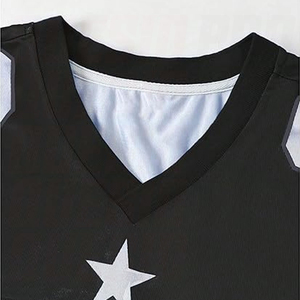 Camiseta de fútbol americano negra para hombre, número 25, de malla transpirable, manga corta, cuello redondo, corte regular, ropa deportiva para adultos, atlética - Product Image 3