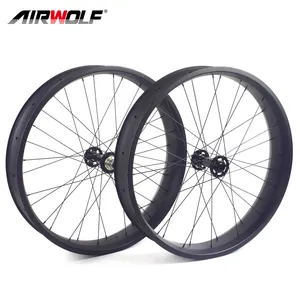 26 Inch Fat Bike Carbon Wheels 100MM Width Fatbike Wheelset Hookless Snow Bicycle Wheels