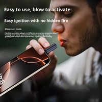 Allume-cigare moderne avec interface Type-C, portable, coupe-vent, mini, pour le camping, les voyages, la voiture, l'avion, sûr à utiliser