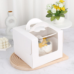 Cajas transparentes para pastel blanco, con ventana transparente, con tapa para pasteles, bodas y mousse, venta al por mayor, 2021 - Product Image 3