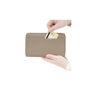 Portefeuille de voyage en cuir véritable mince pour femmes blocage RFID longue fermeture éclair accordéon carte <span class=keywords><strong>et</strong></span> <span class=keywords><strong>chéquier</strong></span> <span class=keywords><strong>porte</strong></span>-passeport portefeuilles pour femmes - Product Image 5