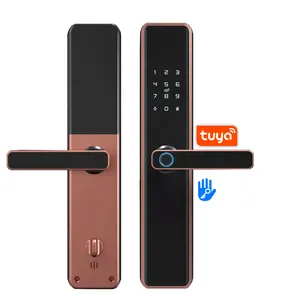 تطبيق TTlock tuya, قفل باب بلوحة مفاتيح رقمية لأمن tuya ، واي فاي ، ماسح إلكتروني لبصمة الإصبع ، قفل باب